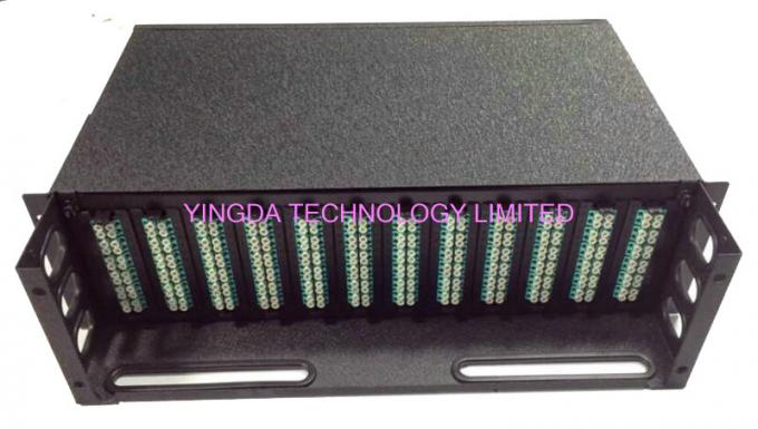 288 Fibers 19 Inch Slide Out Patch Panel , 3U MPO Enclosures Chassis 12 Cassettes