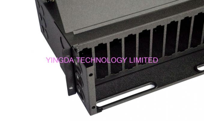 288 Fibers 19 Inch Slide Out Patch Panel , 3U MPO Enclosures Chassis 12 Cassettes
