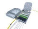 IP54 8-portowa skrzynka zaciskowa światłowodu FTTH Mid Span Odporność na wstrząsy UV Szary PC