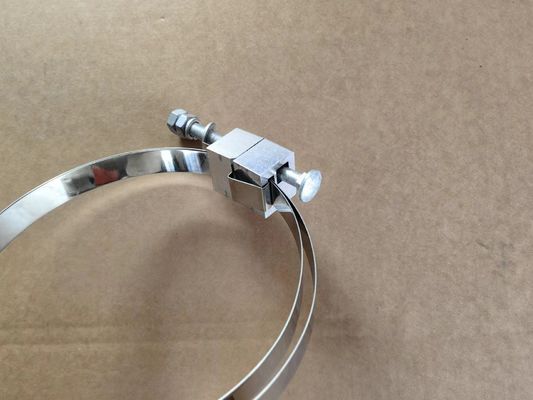 OPGW Cable Down Lead Clamps For Pole Stainless Steel Strips Material