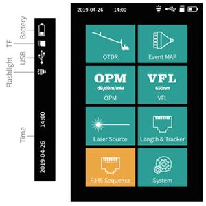 1310/1550nm SM Test Range 5m-60Km Mini OTDR 9 w 1 Tester z adapterem APC UPC SC/FC/ST/LC 1