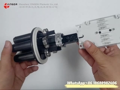 24 rdzenie Mini FTTH Dome Splice światłowodowe 1 owalne 3 okrągłe porty Uszczelka termokurczliwa