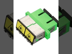 Metalowy migawka Adapter światłowodowy SC/APC do SC/APC Simplex Duplex OS2 Single Mode z flansą