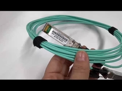 Kabel AOC 25G SFP28 do SFP28 5m transmisji, OM3 300 aqua 850nm z czarnym ciągnięciem