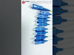 Rozdzielacz kasetowy 1:8, wejście SC/UPC pigtail żółty 2mm, wyjście SC/UPC pigtails białe 900um