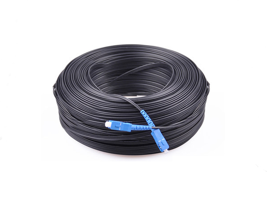 kupować FTTH Rysunek 8 Płaski kabel światłowodowy Patchcord światłowodowy Złącze SC 200M Czarny 2,0 * 3,0 mm produkcja online