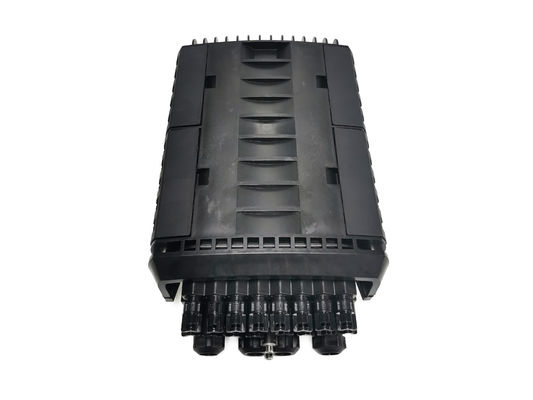 kupować IP68 16 portów FTTH Drop Cable Splice światłowodowe Zamknięcie Black PP Outdoor Splitter Joint Closure produkcja online