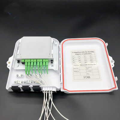 kupować 1*8 moduł rozdzielacza FTTH rozdzielacz światłowodowy nieocięty kabel ABS biały ognioodporny UL94 V0 produkcja online