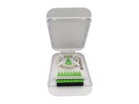 kupować FTTH Wewnętrzny skrzynia końcowa optyczna 8 portów Moduł kasetowy 1 * 8 Mini PLC Splitter Box produkcja online