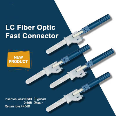 kupować LC Szybki podłączacz podłączacz instalacyjny SM 2*1,6 mm Kabel płaski niebieski produkcja online