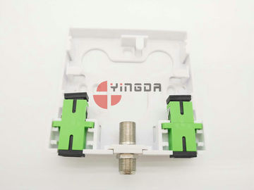 kupować 2 Panel gniazda Sieciowego SC Fiber Adapter Złącze światłowodowe Biały ABS FTTH Wall Mount produkcja online