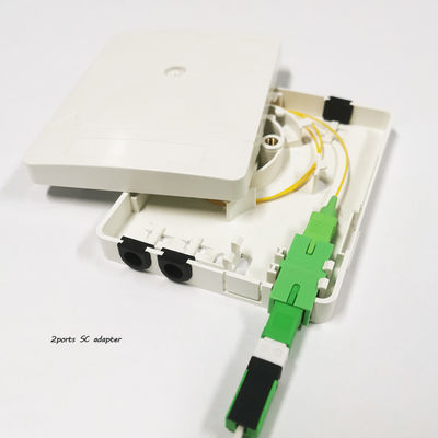 kupować 2SC Port Fiber Optic Termination Box dla FTTH PON Plastic Optical Rosette SC LC Adapters produkcja online