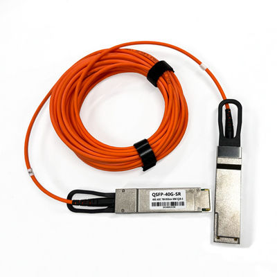 kupować 40Gbps QSFP+ AOC Kabel aktywny optyczny Multimode OM2 1m 3m 5m 7m Kabel SFP dla krótkich odległości produkcja online