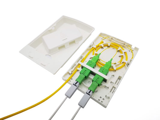 kupować CATV FTTH FAT IP30 2-portowa puszka światłowodowa do montażu ściennego produkcja online