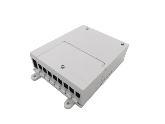 kupować IP54 Rozgałęźnik światłowodowy Skrzynka przyłączeniowa 1X8 PLC Łącznik SC Auto Shutter Adapter ABS White produkcja online