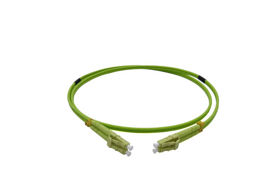 kupować Data Center OM5 Optyczny kabel krosowy Jumper LC zipcord 100G 40G Sieć kablowa Zielona 1M 3mm LSZH produkcja online
