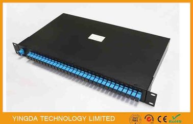 kupować Rack Mount 19 "1 * 32 Fiber Optic PLC Rozgałęźnik, płaski Lightwave Circuit Splitter produkcja online