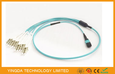 kupować 100G OM3-300 Kabel QSFP MTP MPO z 6 x złączem LC Duplex Uniboot Aqua produkcja online