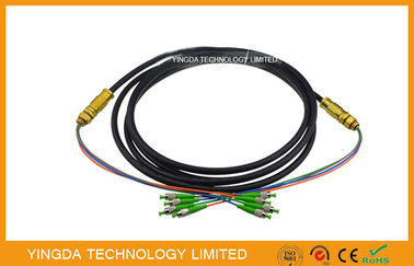 kupować Wtyczki kablowe FC / APC 4 z włókna optycznego Patch Cord Cable Wodoodporny czarny, długość Customized produkcja online