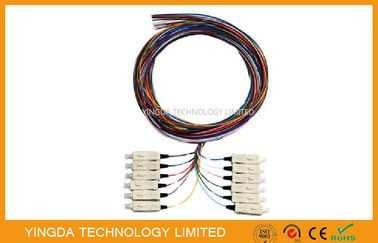 kupować 850 i 1300nm światłowód Pigtail SC MM 50 / 125um 12 włókna Pigtail LSZH Multimode 3M produkcja online