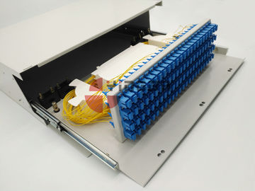 19 "4U 96 Port SC Wysuwana szuflada panel światłowodowy Skrzynka rozdzielacza optycznego Stalowa ładowarka