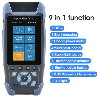 1310/1550nm SM Test Range 5m-60Km Mini OTDR 9 w 1 Tester z adapterem APC UPC SC/FC/ST/LC