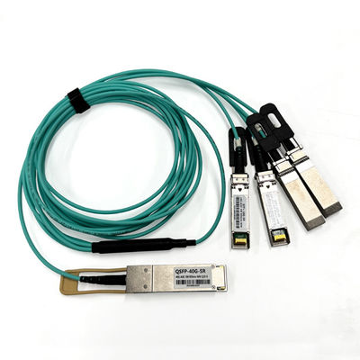 850nm 40G QSFP+ Do 4 X 10G SFP+ AOC Kabel aktywny 5m OM3 8core Moduł Sfp Do Sfp Kabel
