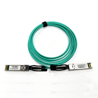 25G SFP28 Kable optyczne aktywne 50/125 OM3 MM 3,0 mm Kabel AOC Aqua Color 10 Mts