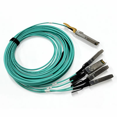200G QSFP56 do 4 x 50G SFP56 Kabel optyczny aktywny, AOC Breakout Kabel 10M dla centrum danych